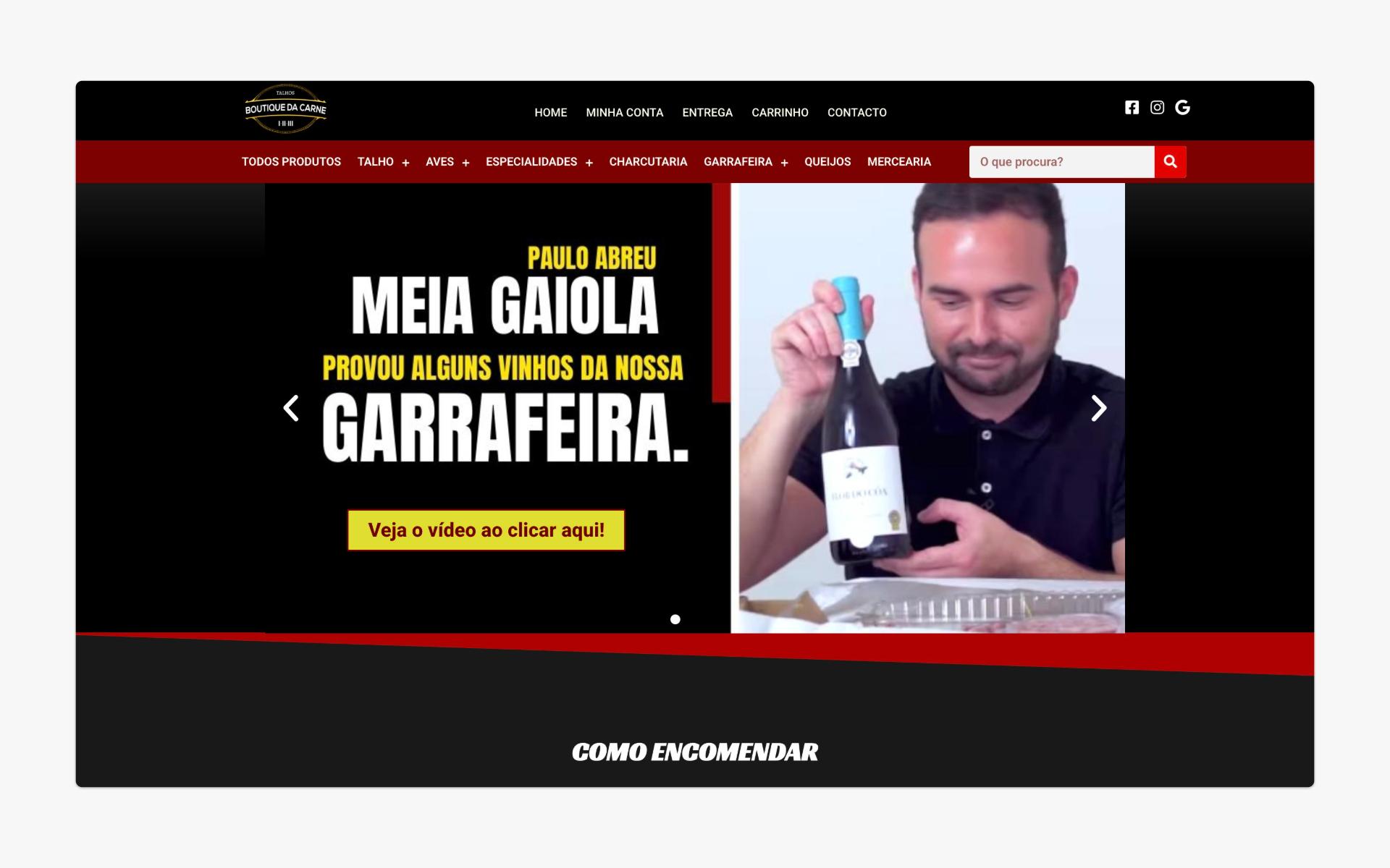 Boutique da Carne II storefront mockup