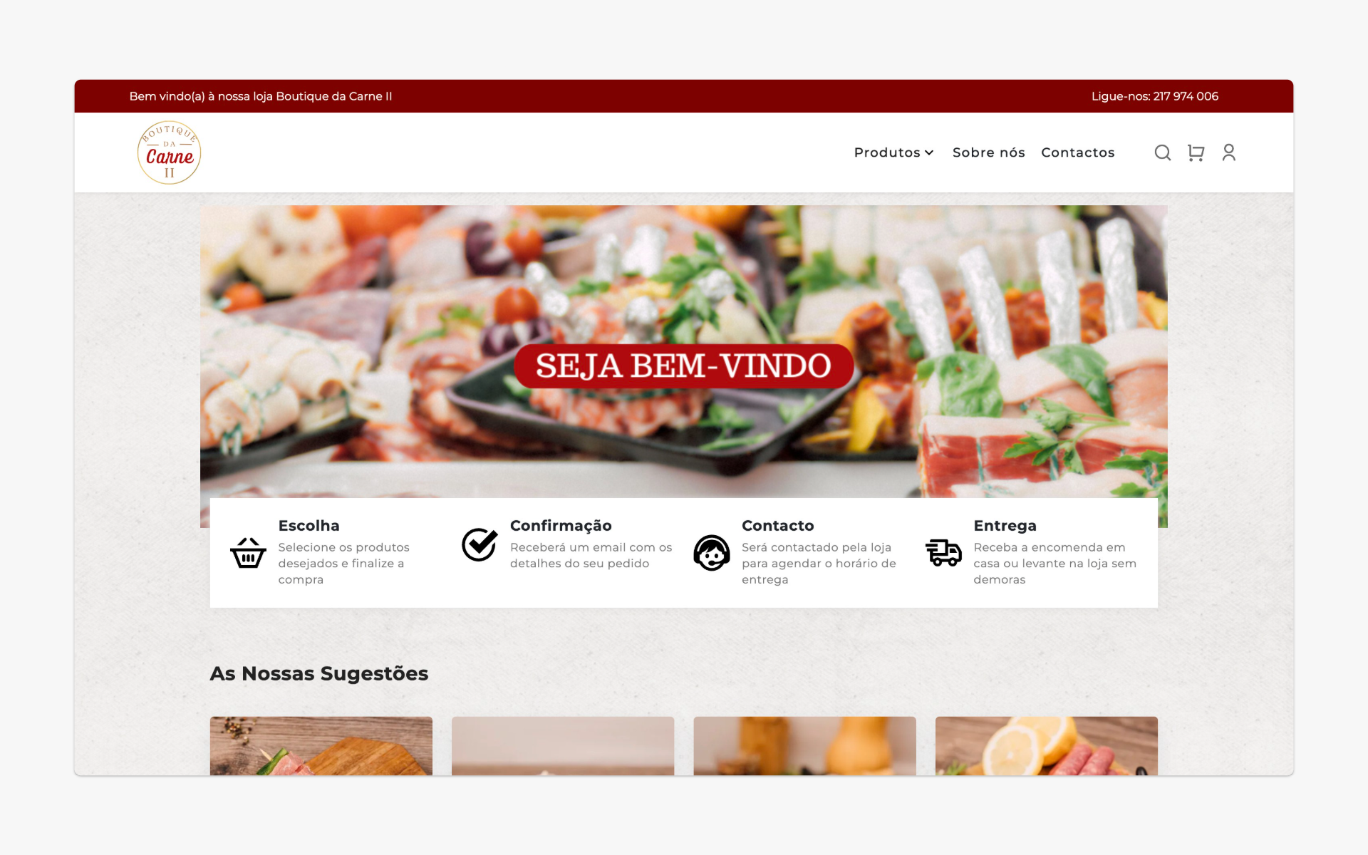 Boutique da Carne II storefront mockup